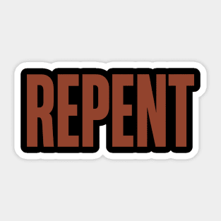 Repent Christian Gift Sticker